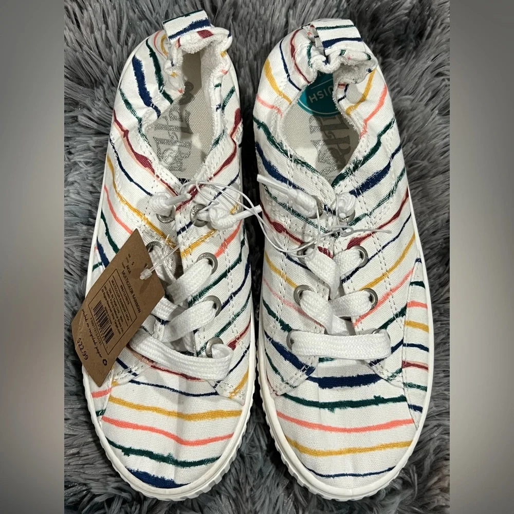 Mad Love multicolor rainbow shoes - Picture 2 of 6
